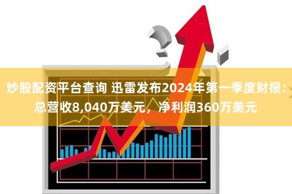 炒股配资平台查询 迅雷发布2024年第一季度财报：总营收8,040万美元，净利润360万美元