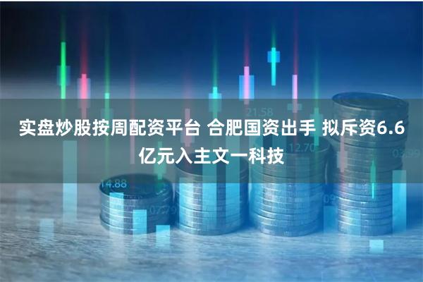 实盘炒股按周配资平台 合肥国资出手 拟斥资6.6亿元入主文一科技
