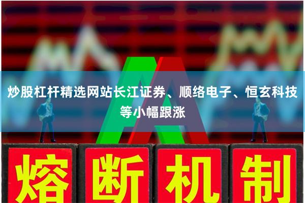 炒股杠杆精选网站长江证券、顺络电子、恒玄科技等小幅跟涨