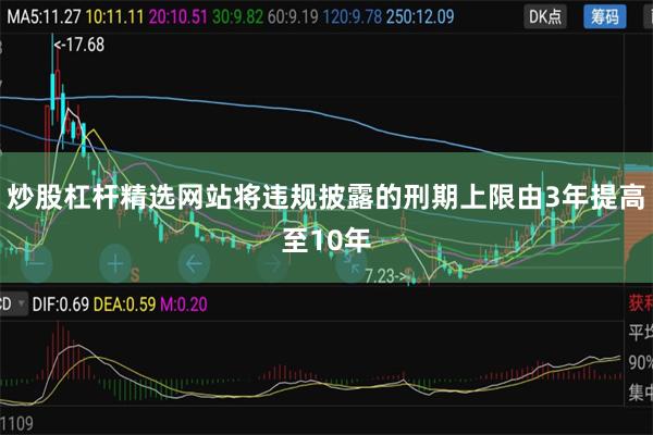 炒股杠杆精选网站将违规披露的刑期上限由3年提高至10年